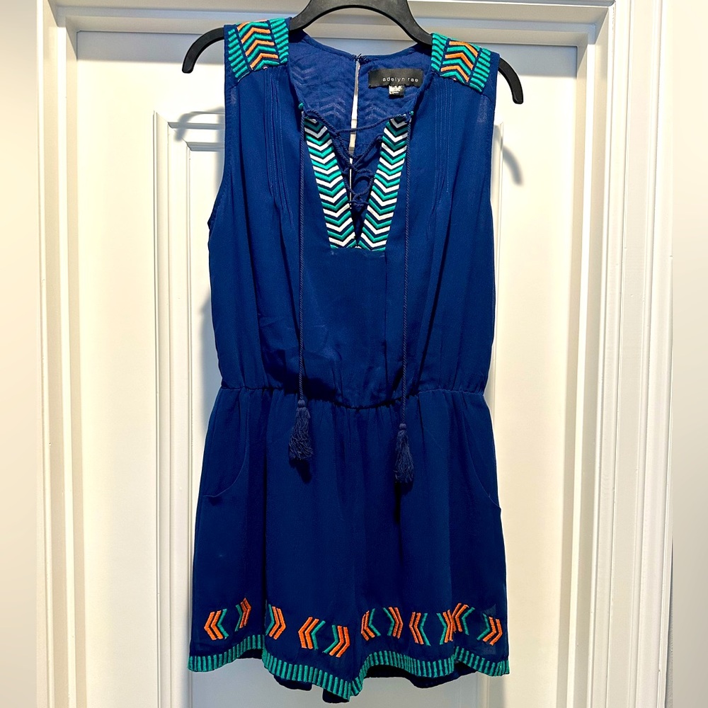 Beautifully embroidered Adelyn Rae romper